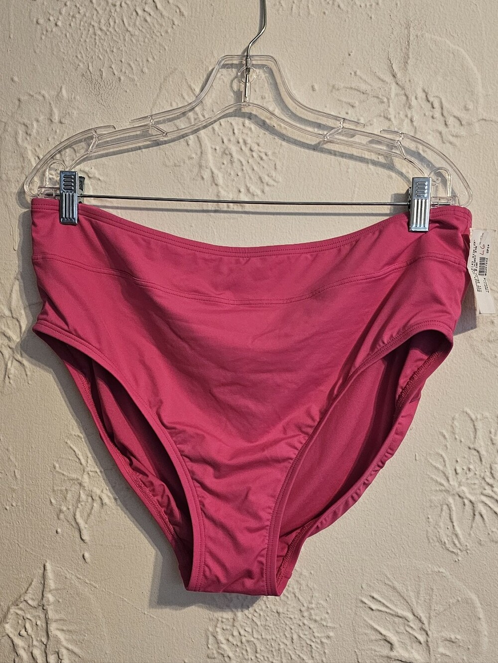 Lands' End Bikini Swim Bottom Pink NWT Size Large